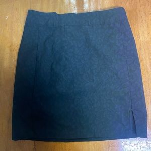 Black, leapord print mini skirt